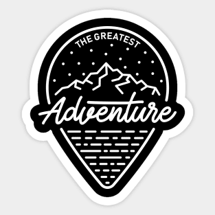 The Greatest Adventure (White) Sticker